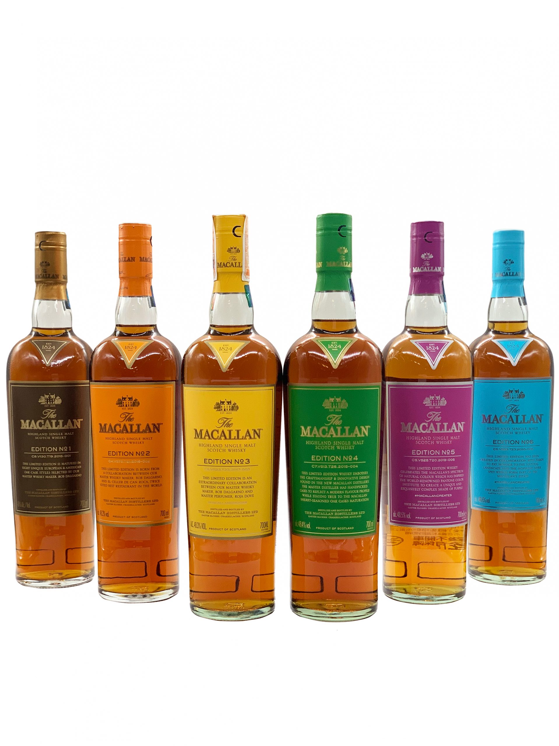 THE Macallan Editions 1-6 │700ml each